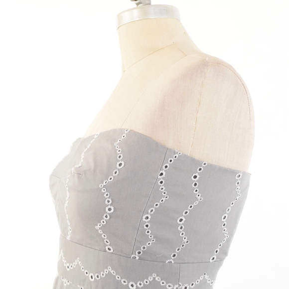 J.Crew Cotton Eyelet Strapless Dress - Picture 2 of 6